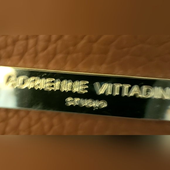 Adrienne Vittadini brown leather wristlet - Picture 5 of 6